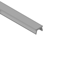 61-033-0 MODULAR SOLUTIONS PVC COVER PROFILE SHALLOW, GRAY, 2M